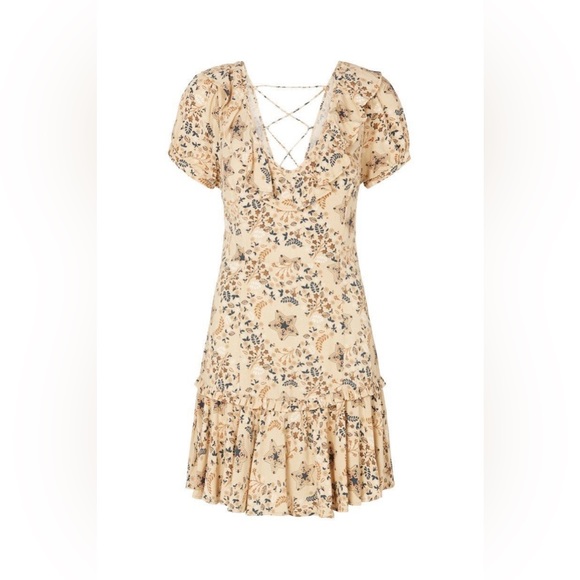 SPELL Celestial Mini Dress in Cream (Pre-Owned) Size Large Rare - Picture 3 of 7